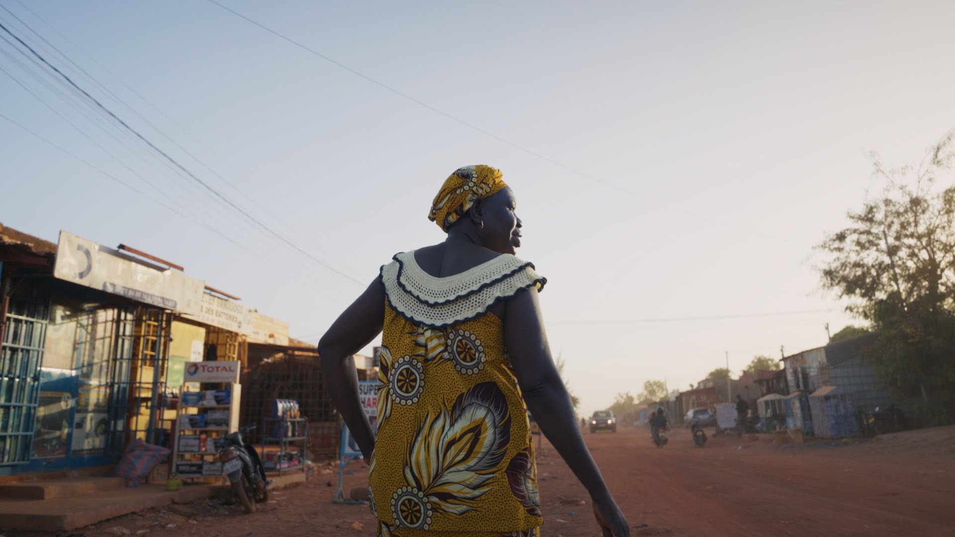 Lingani Sophie Tiendrebeogo auf dem Markt in Burkina Faso